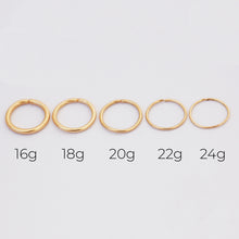 Load image into Gallery viewer, 14K Gold Tiny Opal Beads Nose Hoop
