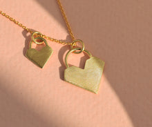 Load image into Gallery viewer, 14k Gold Geometric Heart Pendant