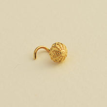 Load image into Gallery viewer, 14k Gold Filigree Dome Flower Stud Earring
