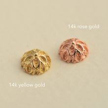 Load image into Gallery viewer, 14k Gold Filigree Dome Star Stud Earring