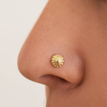 Load image into Gallery viewer, 14k Gold Filigree Dome Flower Stud Earring