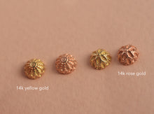 Load image into Gallery viewer, 14k Gold Filigree Dome Flower Stud Earring