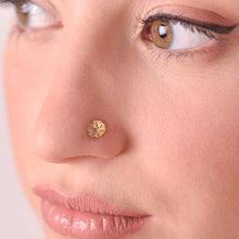 Load image into Gallery viewer, 14k Gold Filigree Dome Star Stud Earring