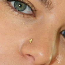 Load image into Gallery viewer, 14k Gold Boho Three-Dot Nose Stud