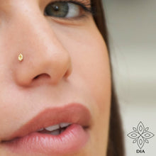 Load image into Gallery viewer, 14k Gold Indian Tiny Drop Nose Stud