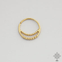 Load image into Gallery viewer, 14k Solid Gold Moon Nose Hoop