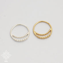 Load image into Gallery viewer, 14k Gold Boho Dotted Hoop