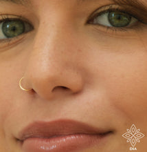 Load image into Gallery viewer, 14k Solid Gold Seamless Plain Nose Hoop