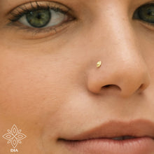 Load image into Gallery viewer, 14k Solid Gold Boho Tiny Nose Stud