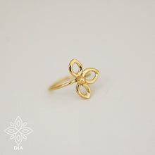 Load image into Gallery viewer, 14k Solid Gold Minimalist Flower Nose Ring
