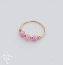 Load image into Gallery viewer, 14k Solid Gold Opal Nose Ring