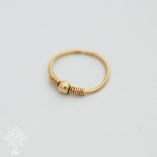 Load image into Gallery viewer, 14k Solid Gold Bead Nose Ring