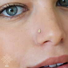 Load image into Gallery viewer, 14k Gold Indian Tiny Drop Nose Stud