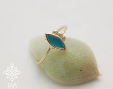 Load image into Gallery viewer, 14k Solid Gold Evil Eye Tribal Navel Ring