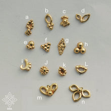 Load image into Gallery viewer, 14k Solid Gold Boho Tiny Nose Stud