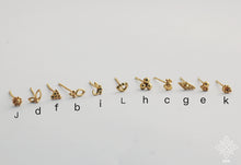 Load image into Gallery viewer, 14k Solid Gold Boho Tiny Nose Stud