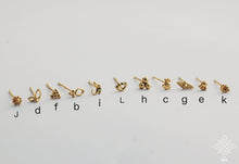 Load image into Gallery viewer, 14k Solid Gold Boho Tiny Nose Stud