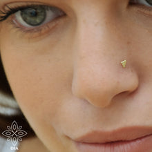 Load image into Gallery viewer, 14k Solid Gold Boho Tiny Nose Stud