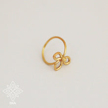 Load image into Gallery viewer, 14k Solid Gold Minimalist Flower Nose Ring