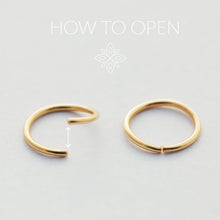 Load image into Gallery viewer, 14k Solid Gold Minimalist Flower Nose Ring