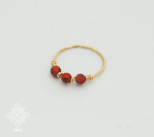 Load image into Gallery viewer, 14k Solid Gold Opal Nose Ring