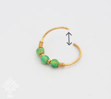 Load image into Gallery viewer, 14k Gold Boho Opal Nose Hoop