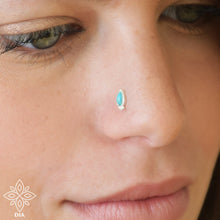 Load image into Gallery viewer, 14k Gold Tiny Coral Drop Nose Stud