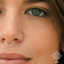 Load image into Gallery viewer, Silver Layered Nose Hoop