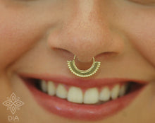 Load image into Gallery viewer, 14k Gold Seamless Boho Hoop RIng