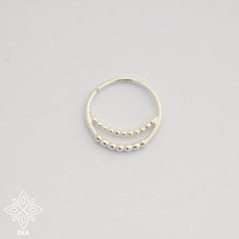 Load image into Gallery viewer, Sterling Silver Double Nose Hoop