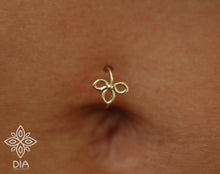 Load image into Gallery viewer, 14k Solid Gold Minimalist Flower Nose Ring