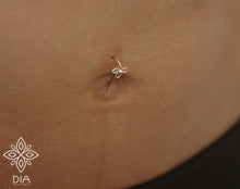 Load image into Gallery viewer, 14k Solid Gold Minimalist Flower Nose Ring