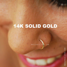 Load image into Gallery viewer, 14k Gold Plain Nose Hoop