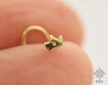 Load image into Gallery viewer, 14k Gold Tiny Crown Nose Stud