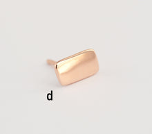 Load image into Gallery viewer, 14k Gold Unique Stud Earrings