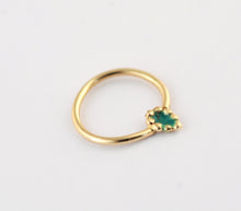 Load image into Gallery viewer, 14k Gold Tiny Drop Hoop Ring