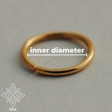 Load image into Gallery viewer, 14k Gold Tiny Drop Hoop Ring