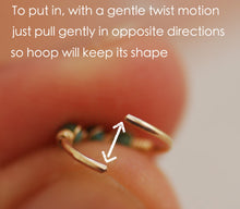 Load image into Gallery viewer, 14K Gold Tiny Opal Beads Nose Hoop