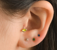 Load image into Gallery viewer, 14k Gold Tiny Tribal Flower Nose Stud