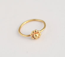 Load image into Gallery viewer, 14k Solid Gold Flower Nose Ring
