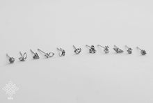 Load image into Gallery viewer, Sterling Silver Gold Boho Tiny Nose Stud