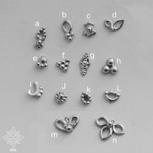 Load image into Gallery viewer, Sterling Silver Gold Boho Tiny Nose Stud