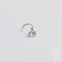 Load image into Gallery viewer, Sterling Silver Gold Boho Tiny Nose Stud