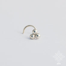 Load image into Gallery viewer, Sterling Silver Gold Boho Tiny Nose Stud
