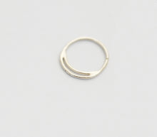 Load image into Gallery viewer, Silver Crescent Moon Nose Hoop