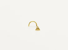 Load image into Gallery viewer, 14k Gold Tiny Triangular Nose Stud
