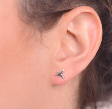 Load image into Gallery viewer, 14k Gold Flying Bird Stud Earrings