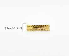 Load image into Gallery viewer, 14K Solid Gold Boho Dotted Hoop Earrings