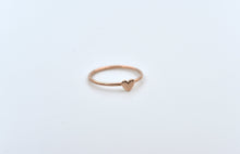 Load image into Gallery viewer, Set of Two Mixed 14k Yellow and Rose Gold Dainty Heart Ring

