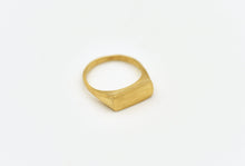 Load image into Gallery viewer, 18k Solid Gold Matte Rectangle Signet Ring Pinkie Ring - Violet